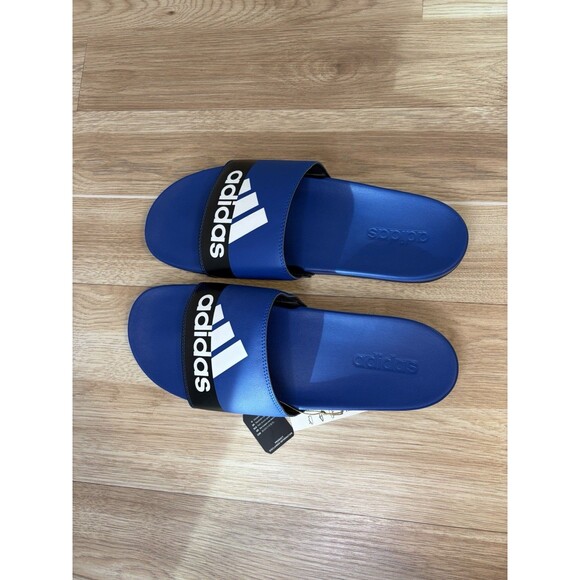 Adidas Adilette Comfort Slides Slip-ons Men Size 13 Style GV9713 Blue White New main image 11